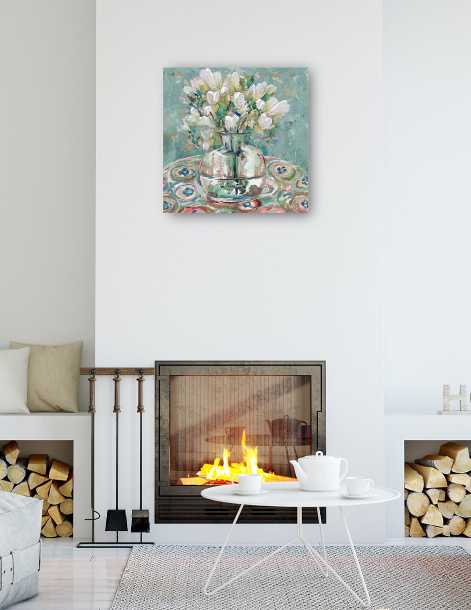 Cuadro decorativo técnica mixta Floreros 6