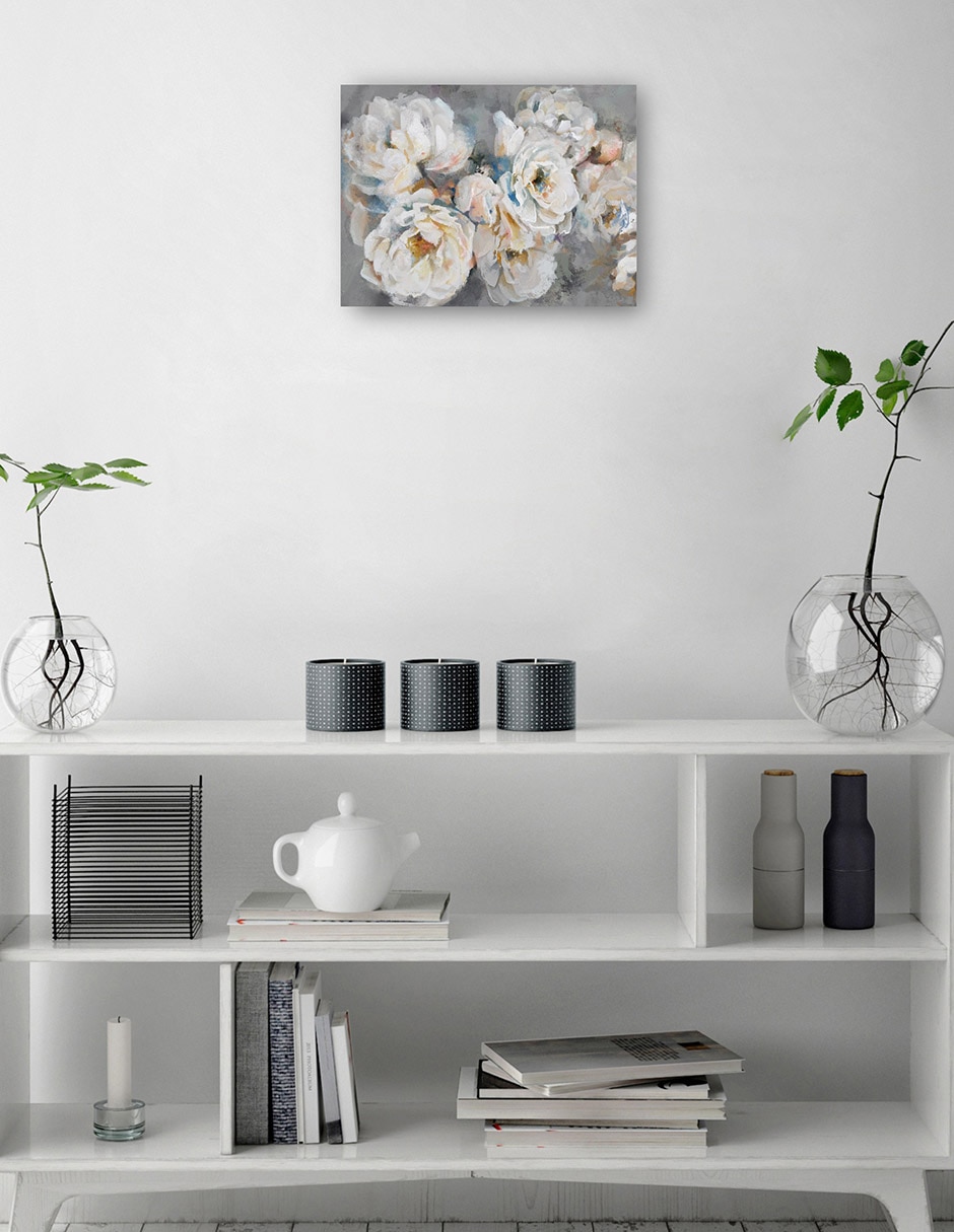 Cuadro decorativo técnica mixta Arreglo Floral 3