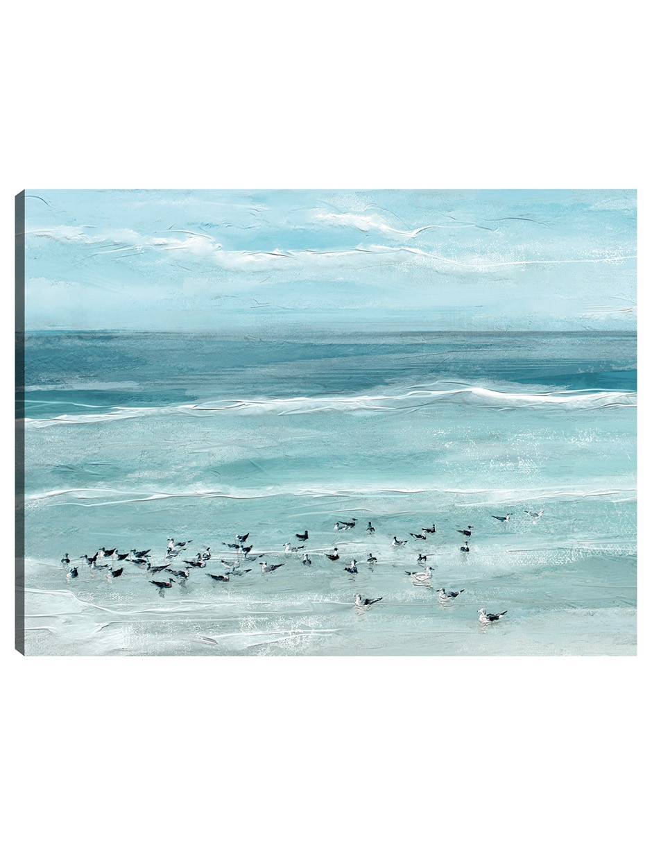 Cuadro decorativo técnica mixta Playas