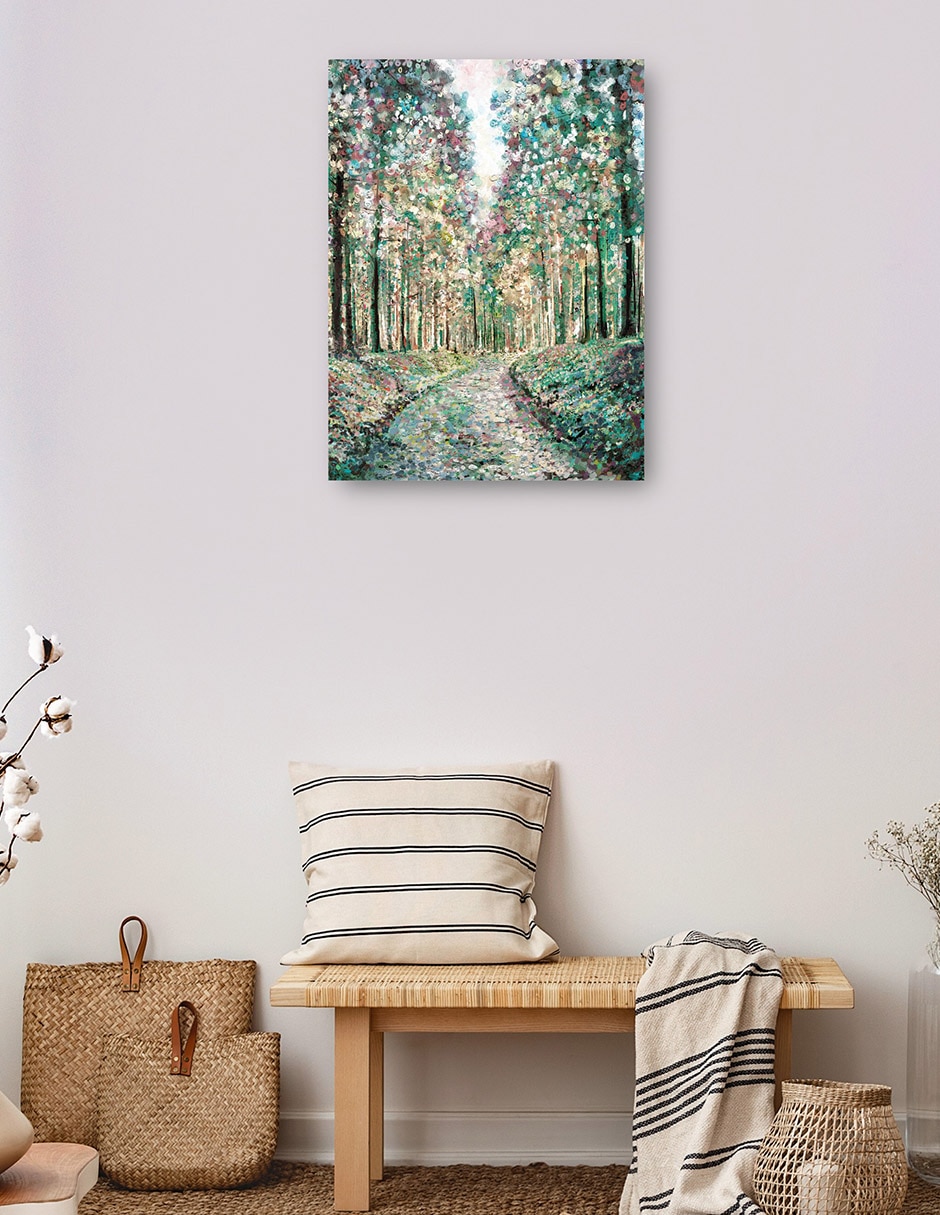 Cuadro decorativo técnica mixta Bosques 3