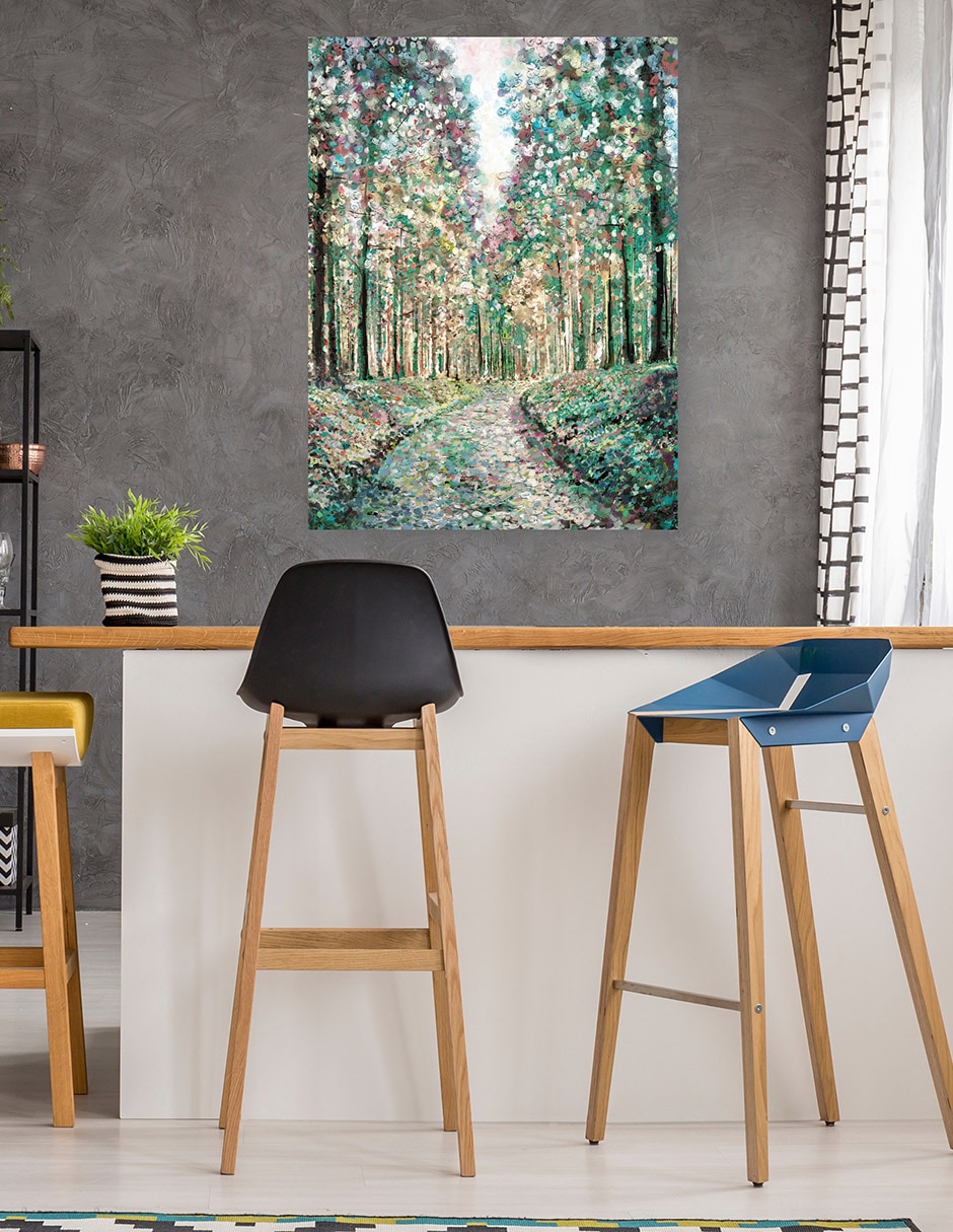 Cuadro decorativo técnica mixta Bosques 5