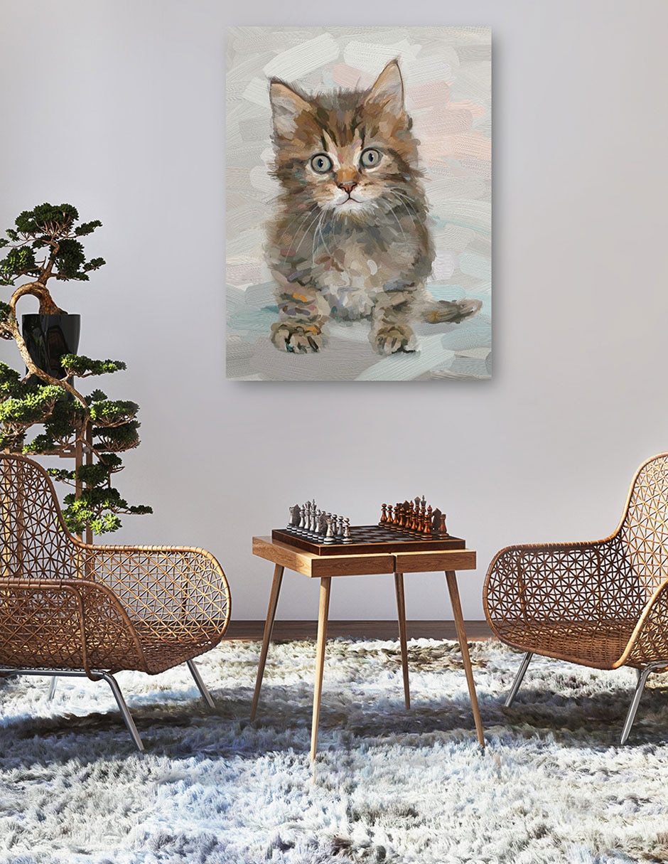 Cuadro decorativo técnica mixta Animales Domésticos 5
