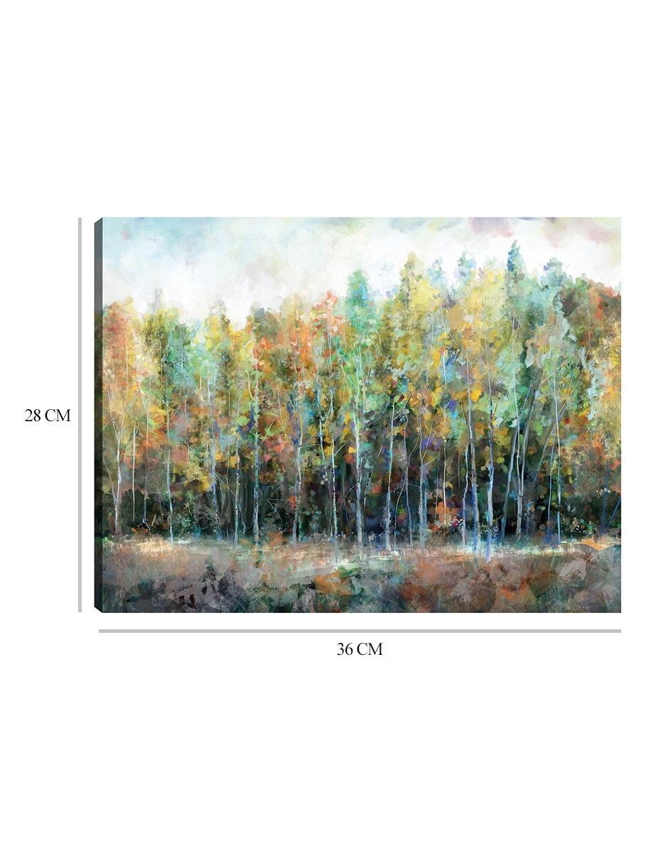 Cuadro decorativo técnica mixta Bosques 2