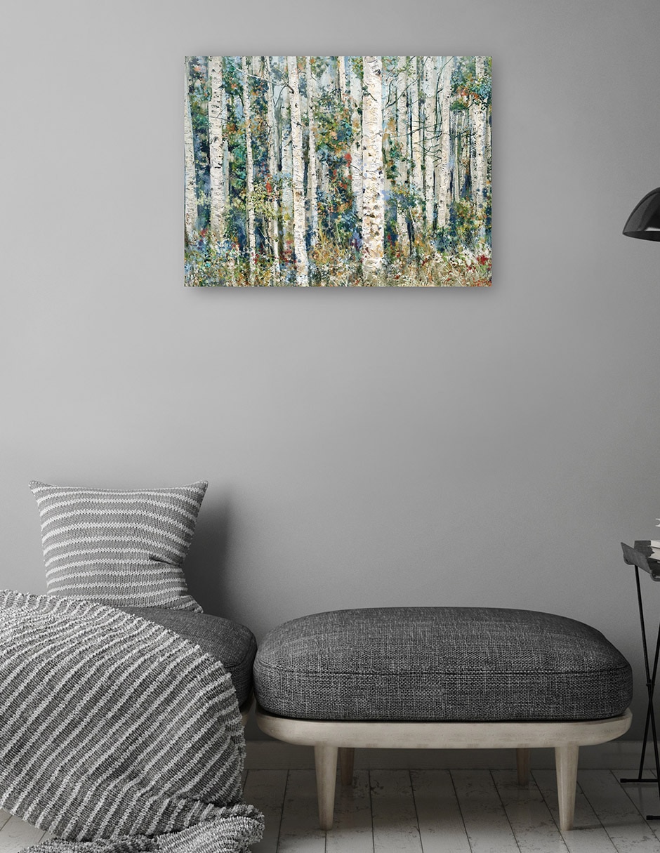 Cuadro decorativo técnica mixta Bosques 5