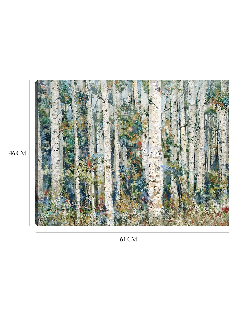 Cuadro decorativo técnica mixta Bosques 2