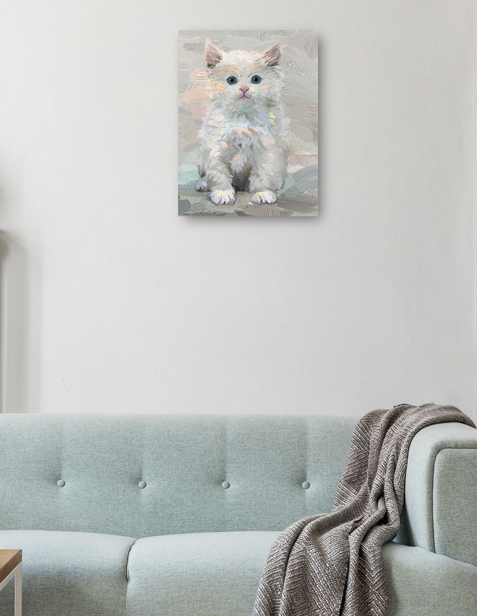 Cuadro decorativo técnica mixta Animales Domésticos 3