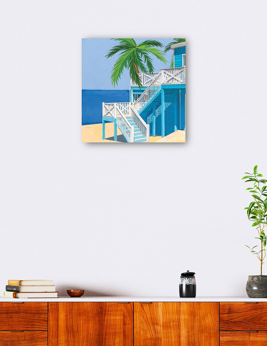 Cuadro decorativo técnica mixta Playas 4