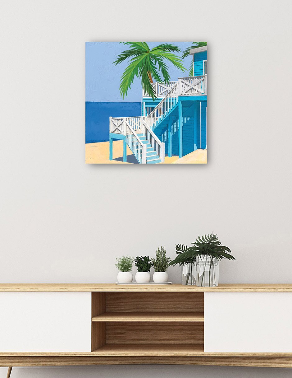 Cuadro decorativo técnica mixta Playas 5