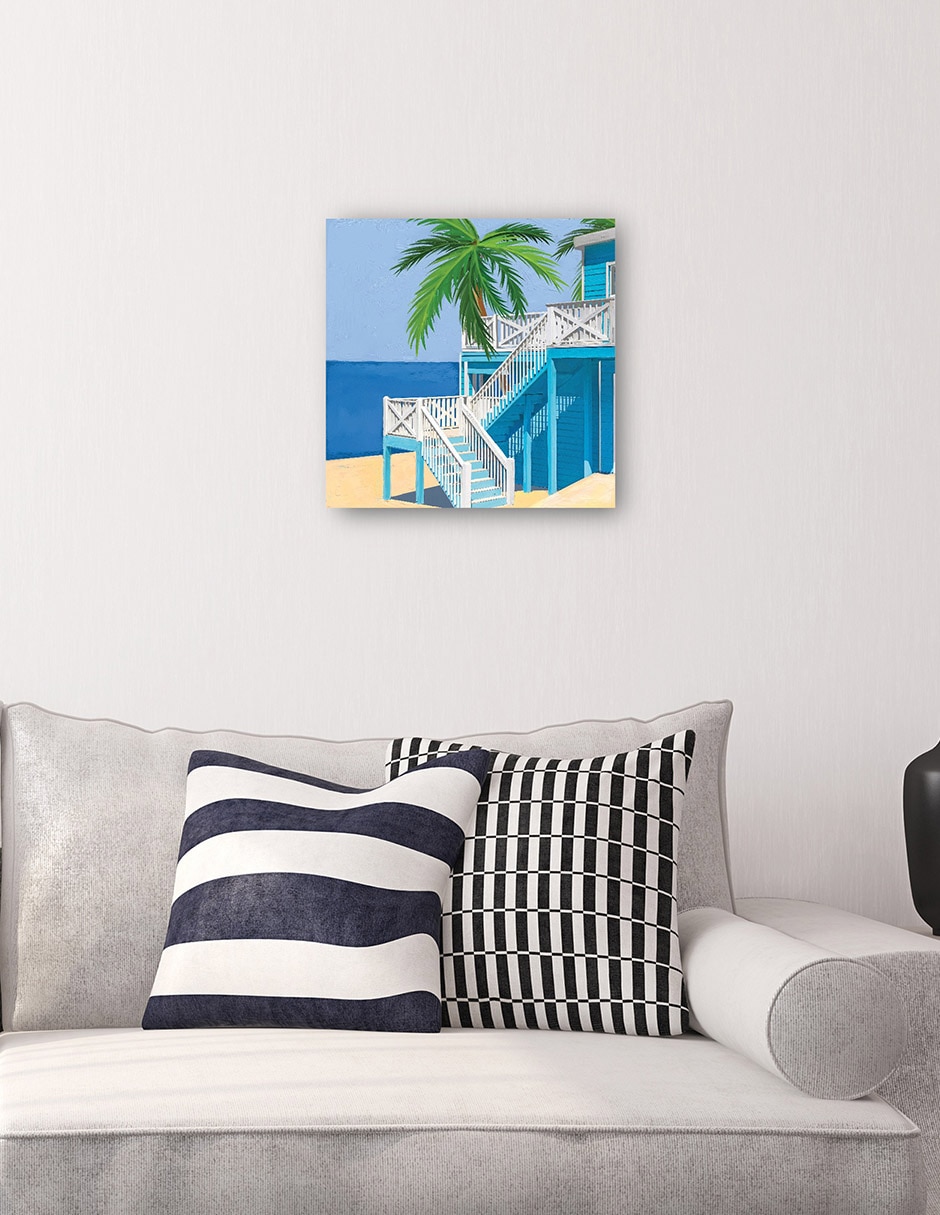 Cuadro decorativo técnica mixta Playas 6