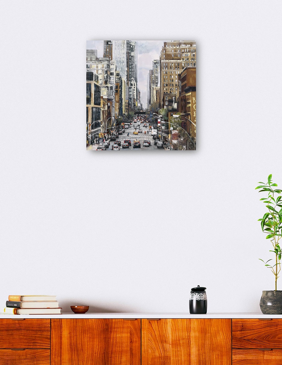 Cuadro decorativo técnica mixta Edificios 4