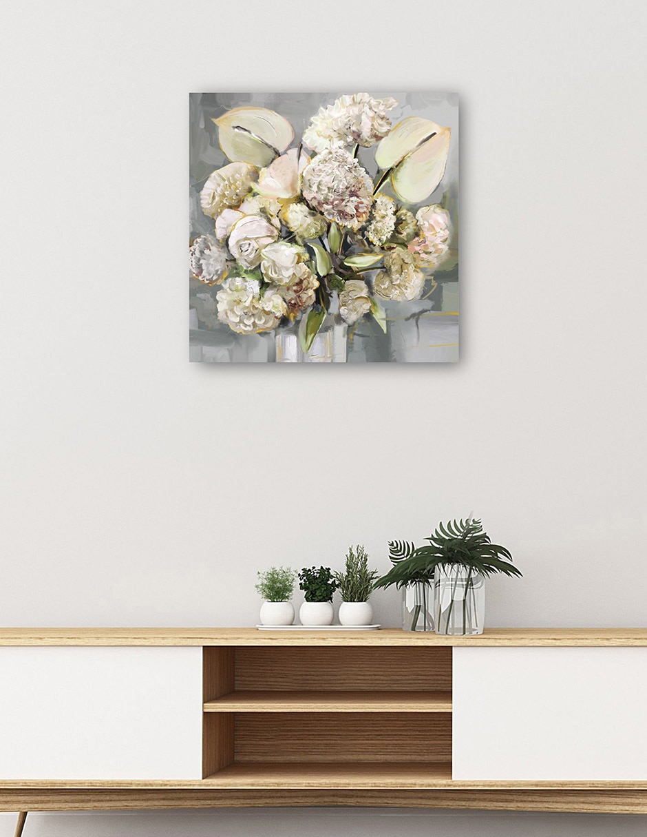 Cuadro decorativo técnica mixta Arreglo Floral 5