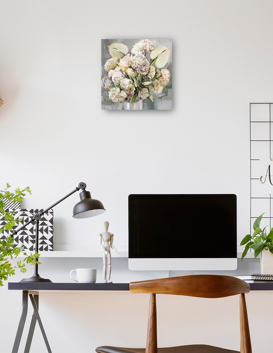 Cuadro decorativo técnica mixta Arreglo Floral 7