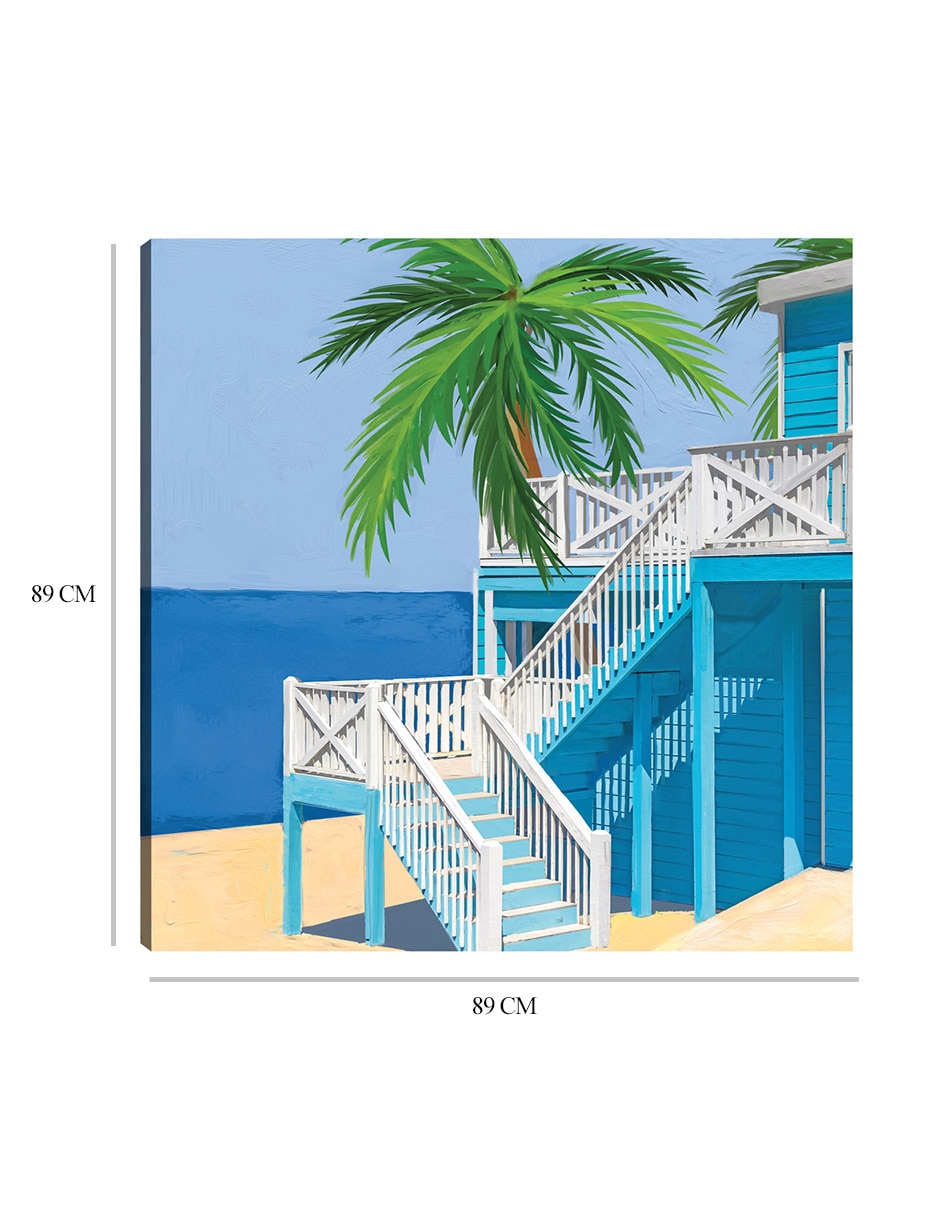 Cuadro decorativo técnica mixta Playas 3