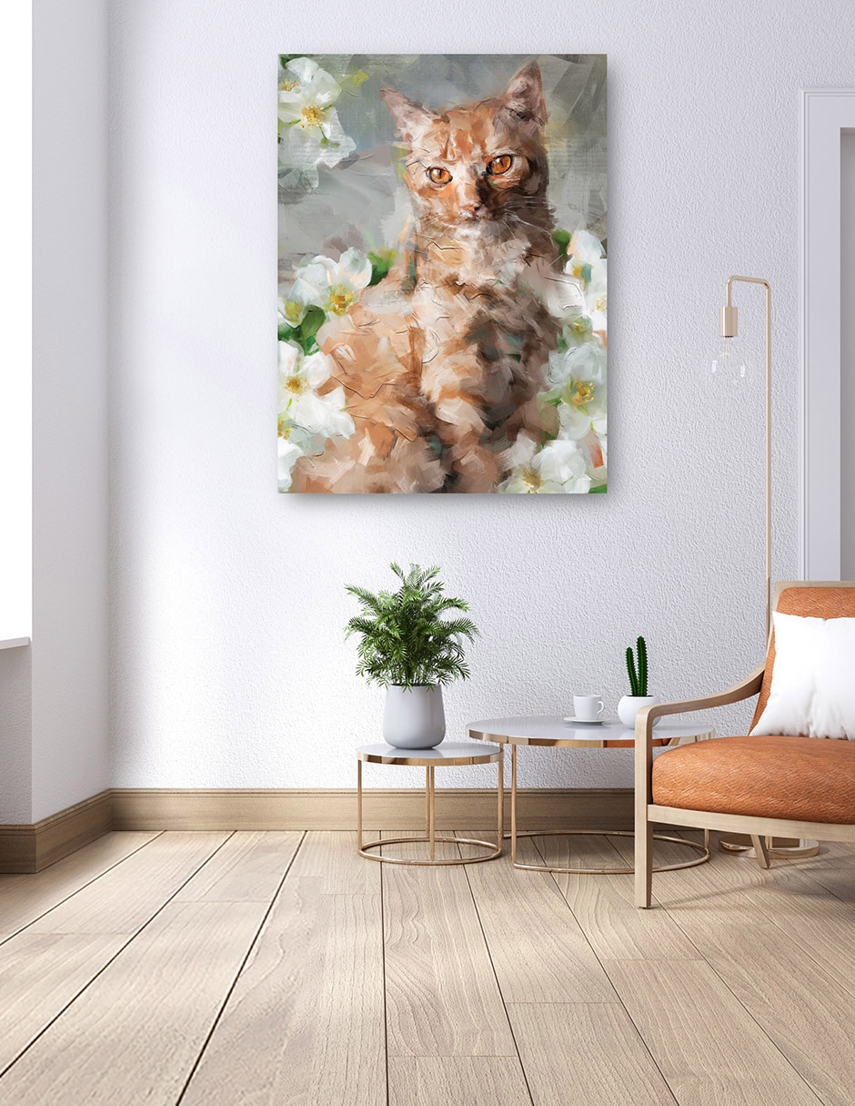 Cuadro decorativo técnica mixta Animales Domésticos 4