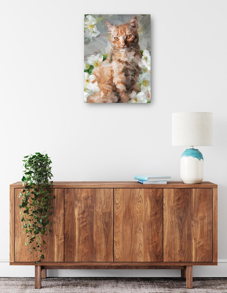 Cuadro decorativo técnica mixta Animales Domésticos 8