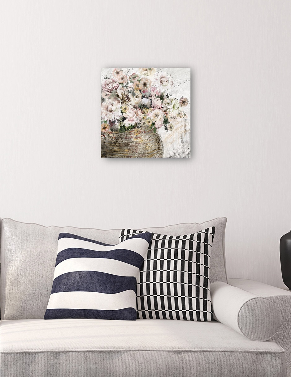 Cuadro decorativo técnica mixta Arreglo Floral 7
