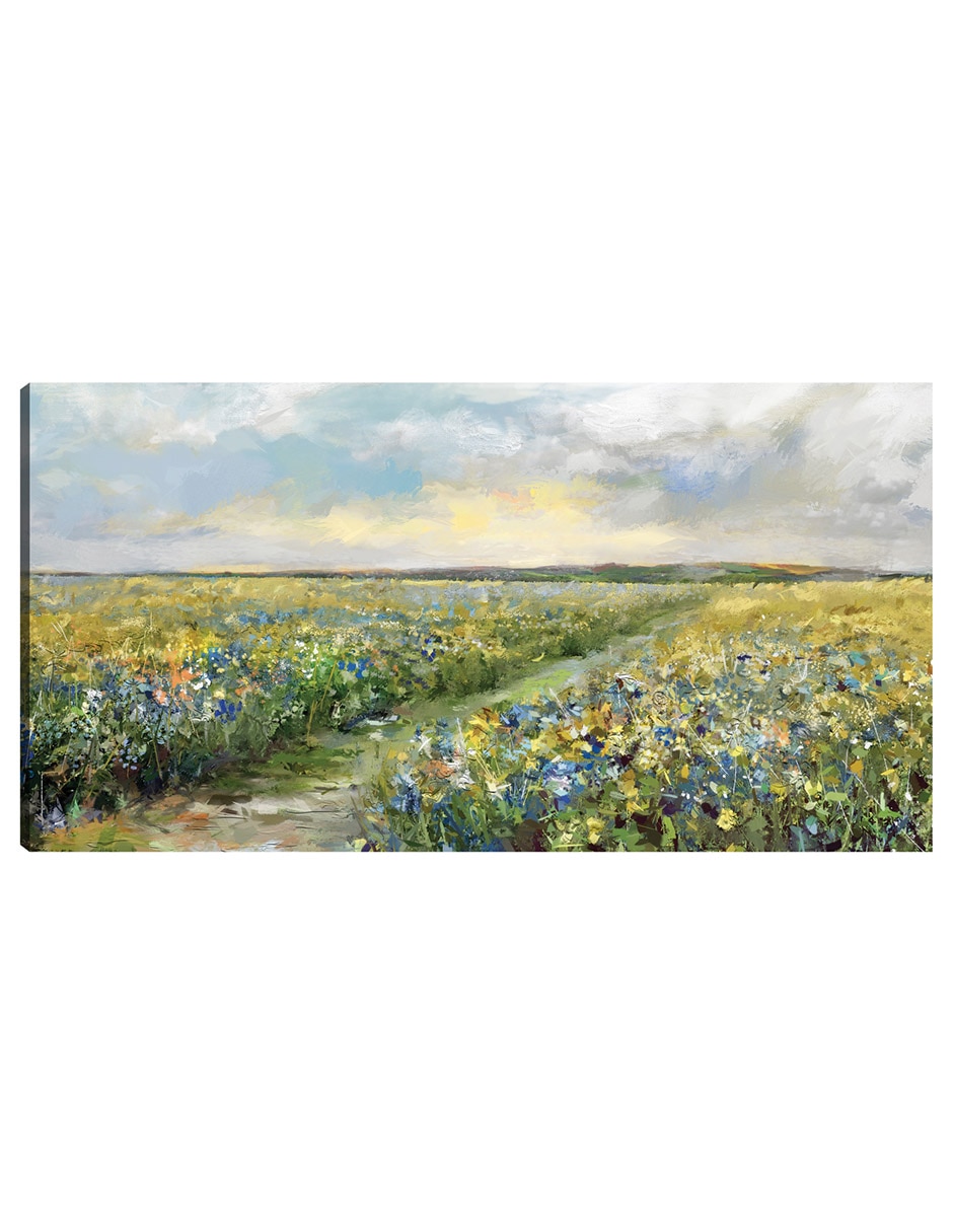 Cuadro decorativo técnica mixta Primavera