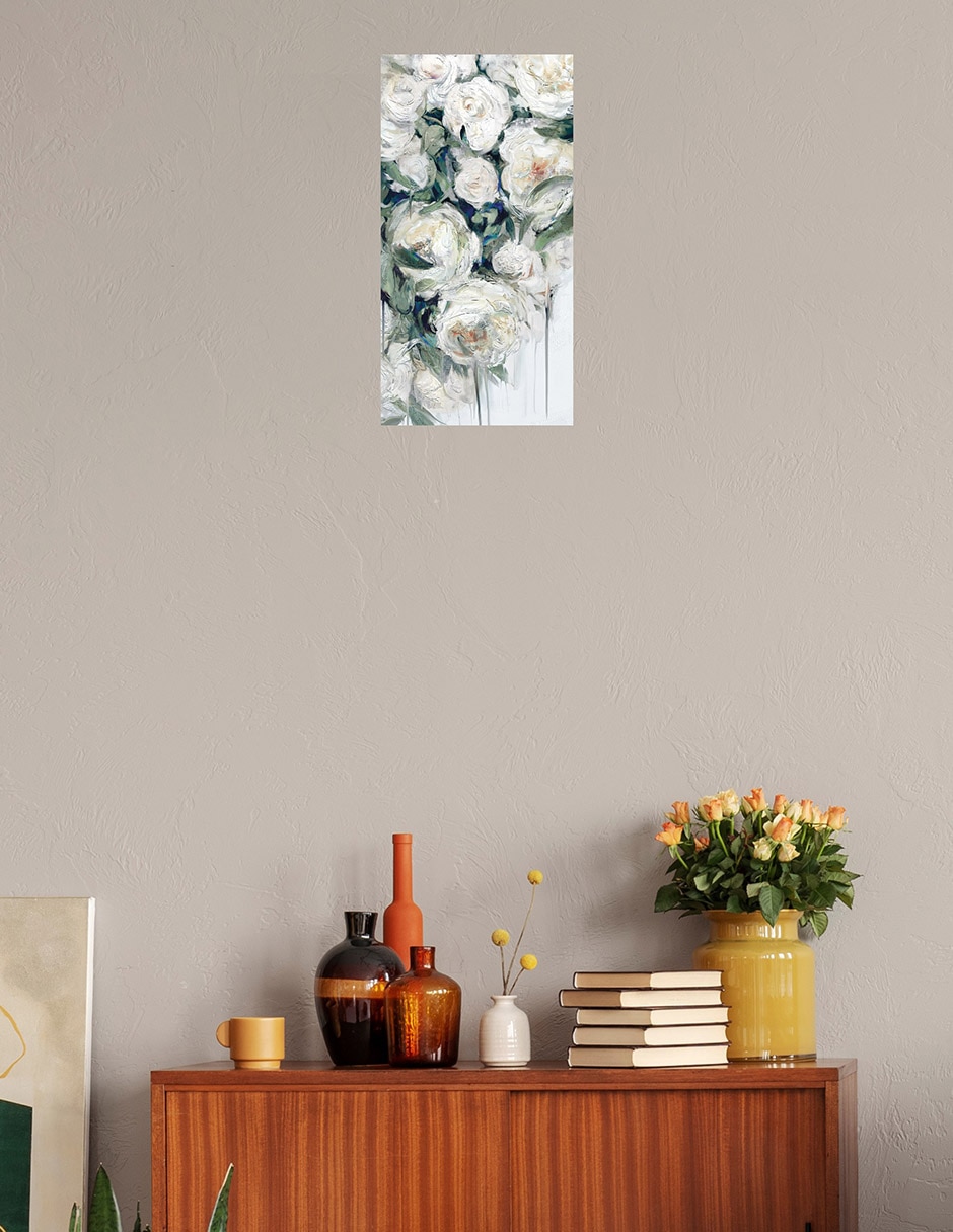 Cuadro decorativo técnica mixta Arreglo Floral 7