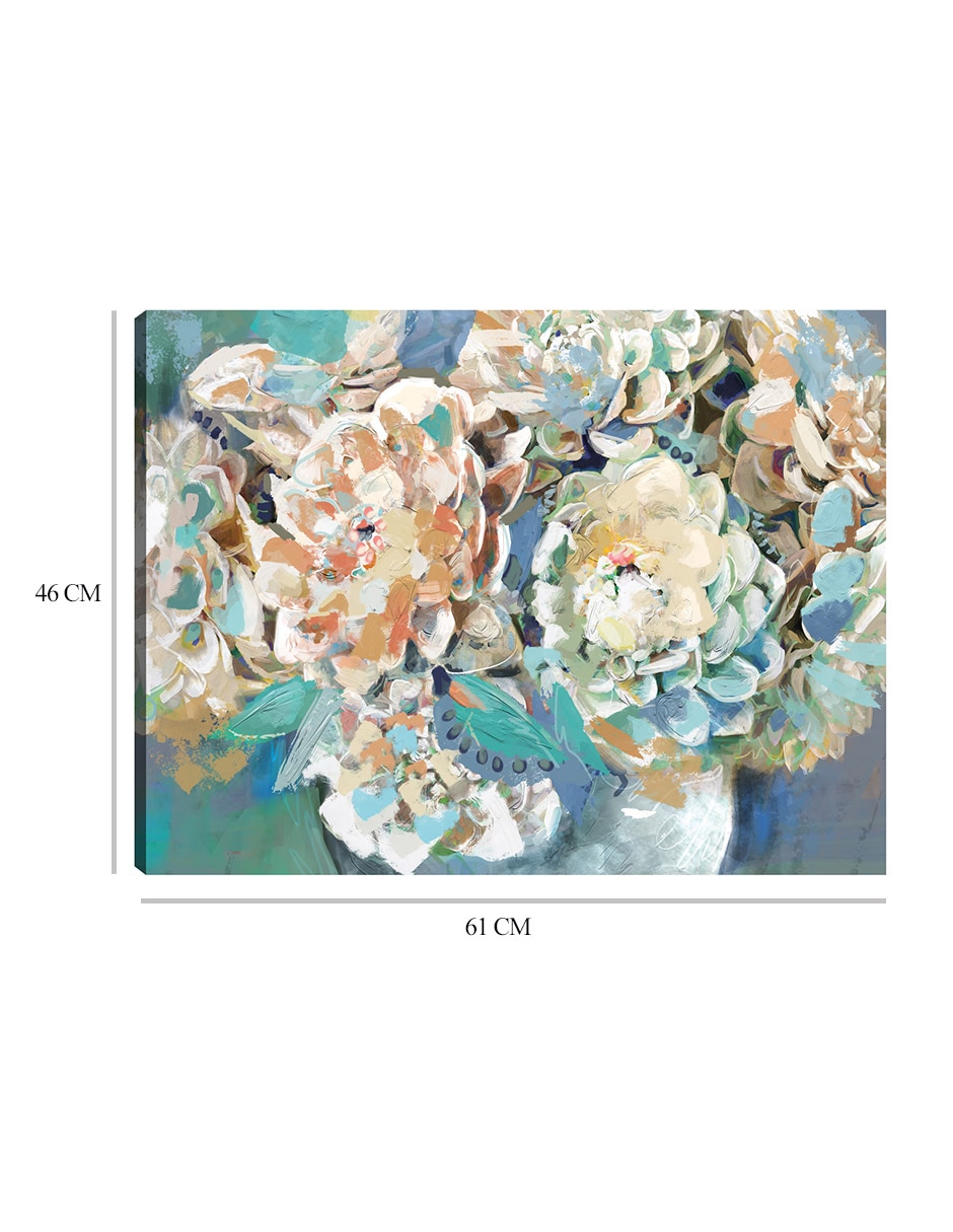 Cuadro decorativo técnica mixta Floreros 3