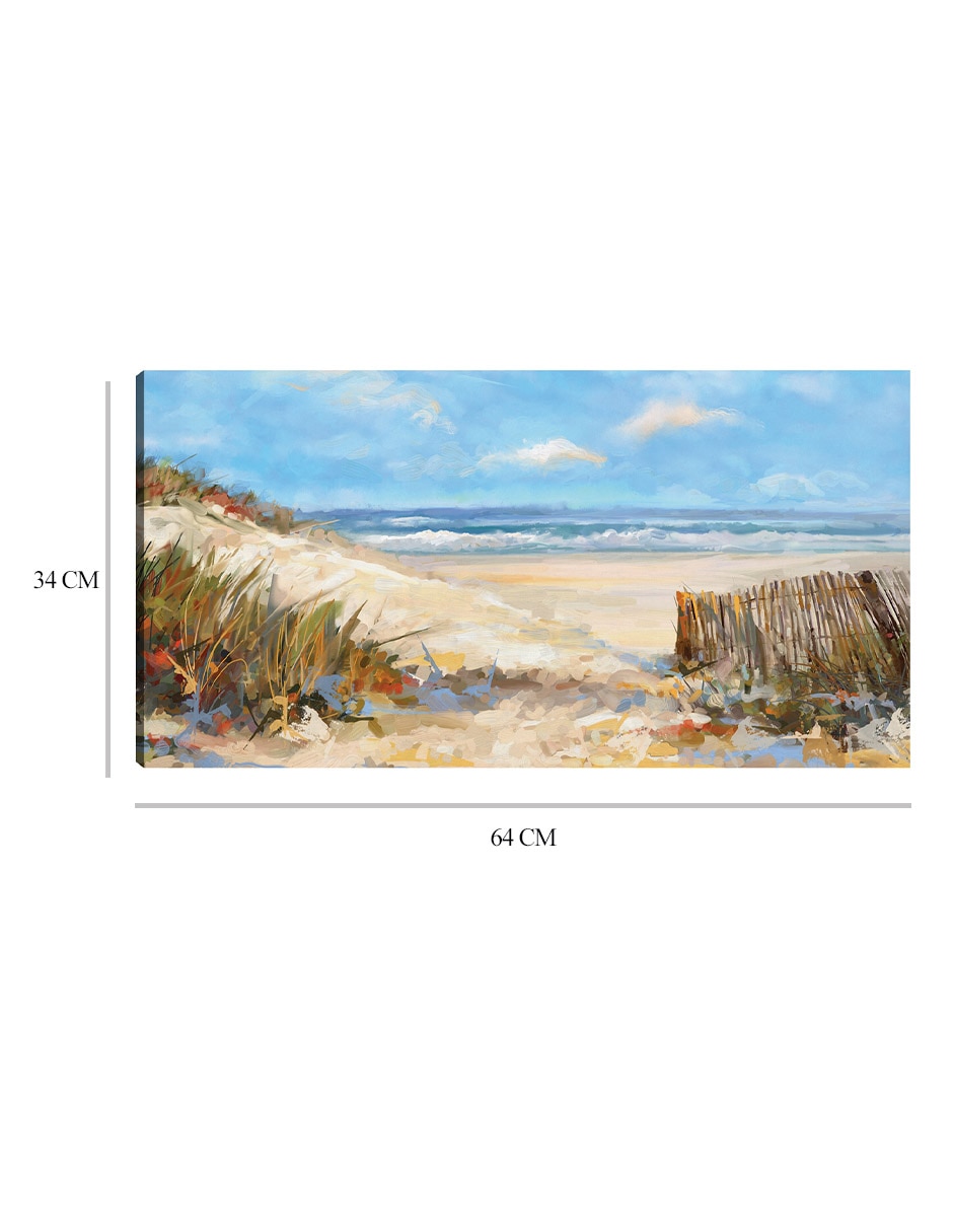 Cuadro decorativo técnica mixta Playas 9
