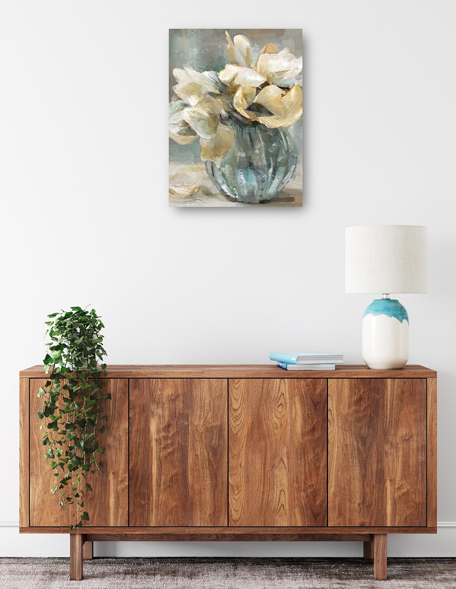 Cuadro decorativo técnica mixta Floreros 2