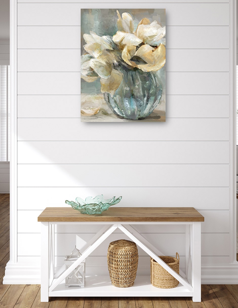 Cuadro decorativo técnica mixta Floreros 4