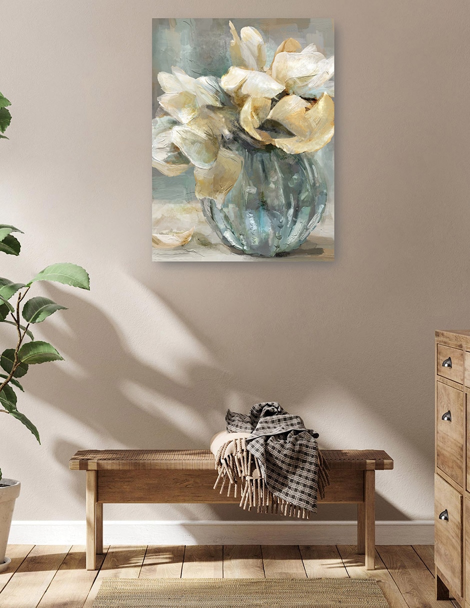 Cuadro decorativo técnica mixta Floreros 5