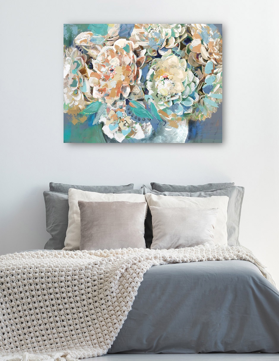 Cuadro decorativo técnica mixta Floreros 5