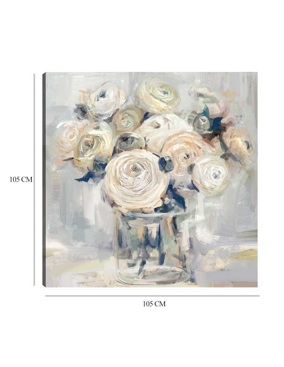 Cuadro decorativo técnica mixta Floreros 9