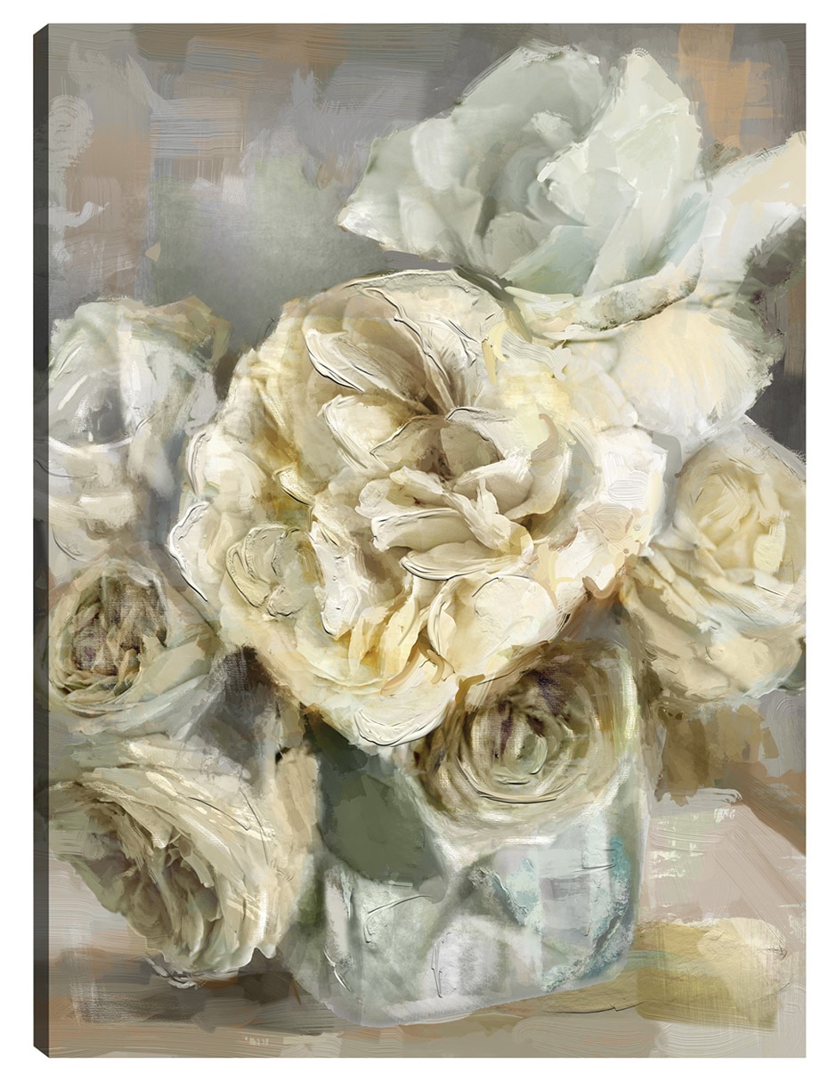 Cuadro decorativo técnica mixta Arreglo Floral