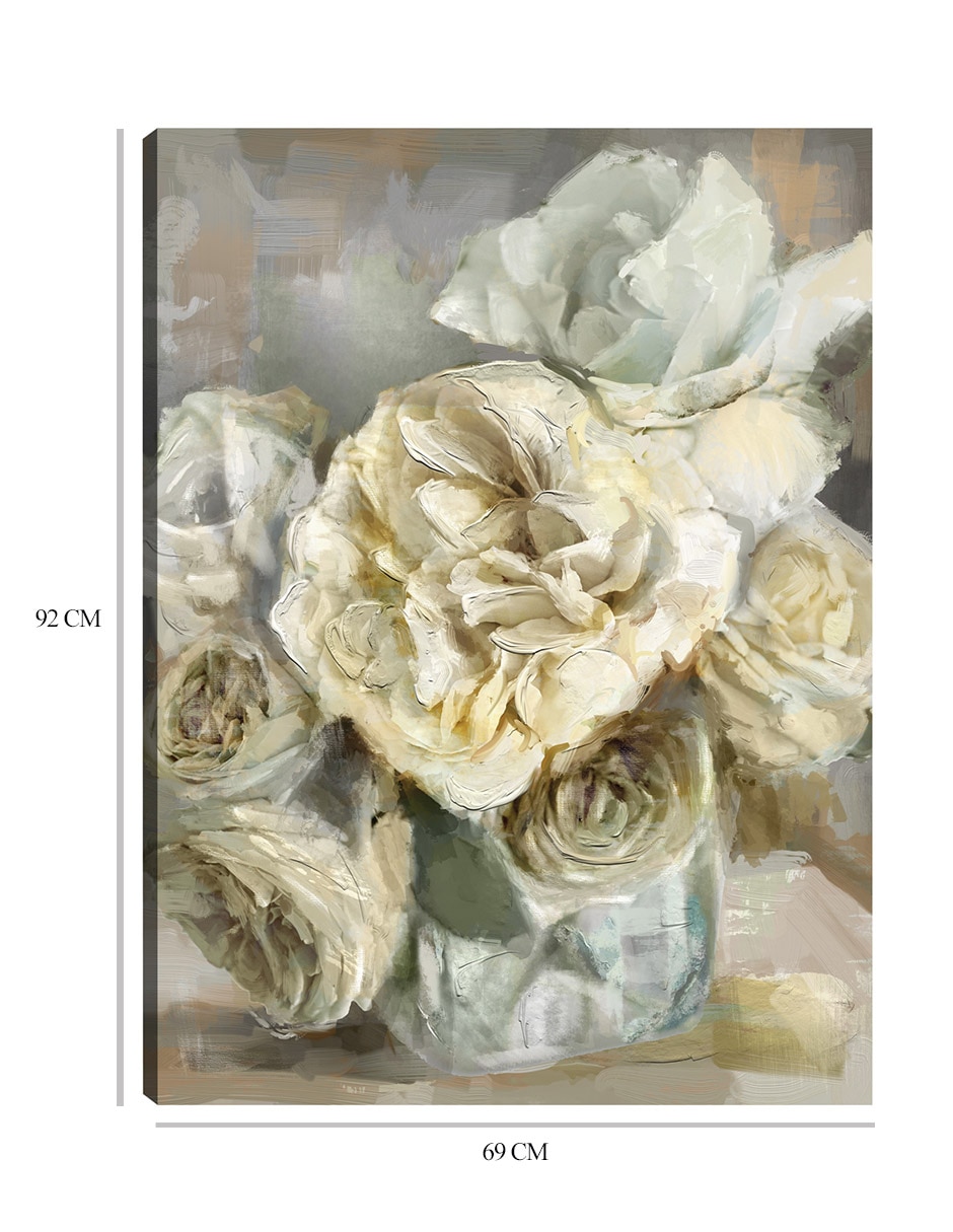 Cuadro decorativo técnica mixta Arreglo Floral 2