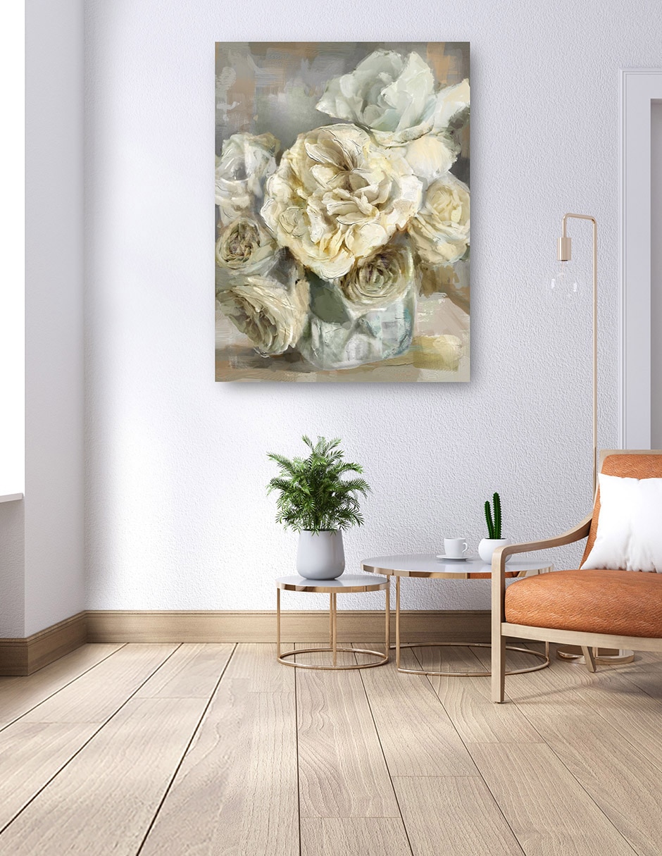 Cuadro decorativo técnica mixta Arreglo Floral 6