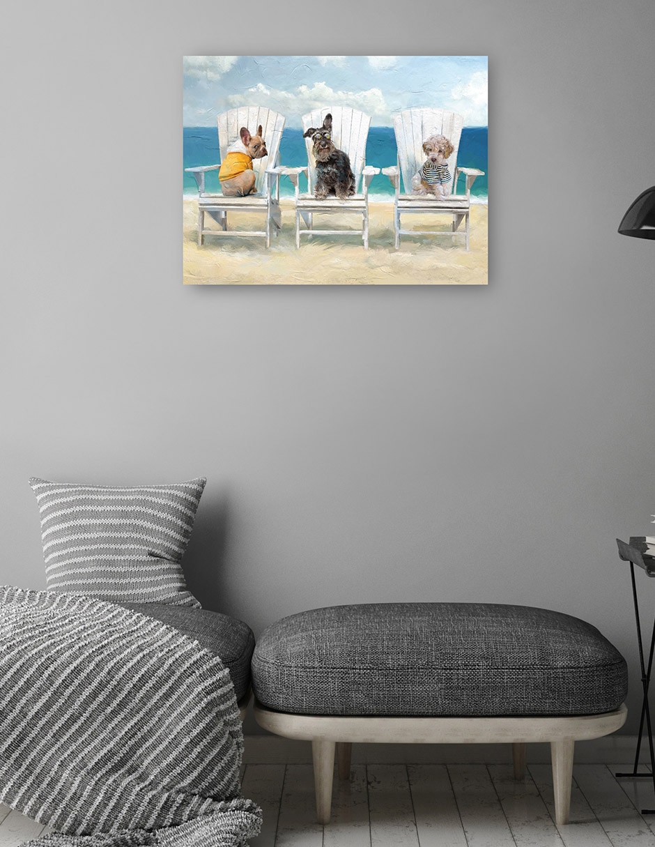 Cuadro decorativo técnica mixta Playas 4