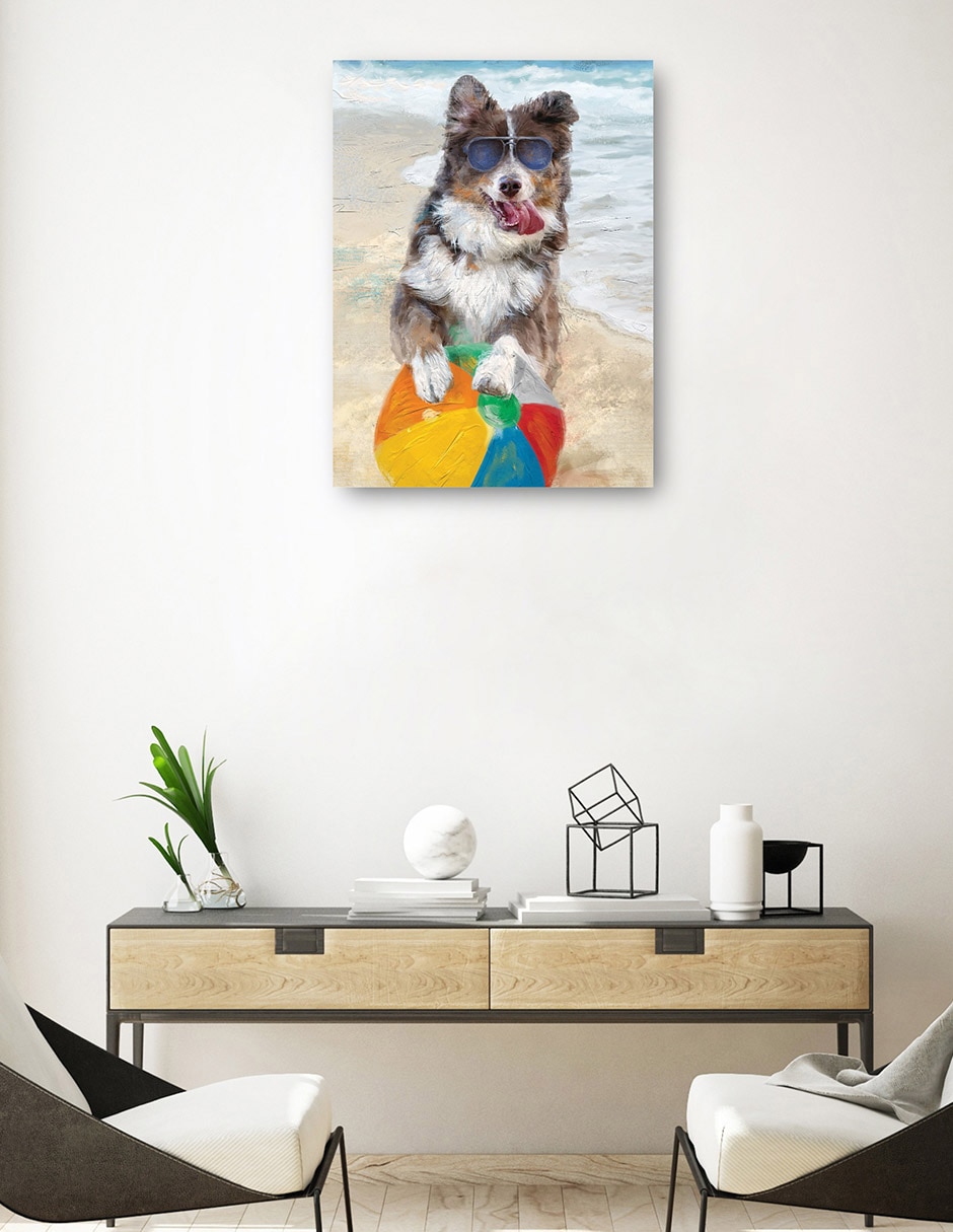 Cuadro decorativo técnica mixta Playas 3