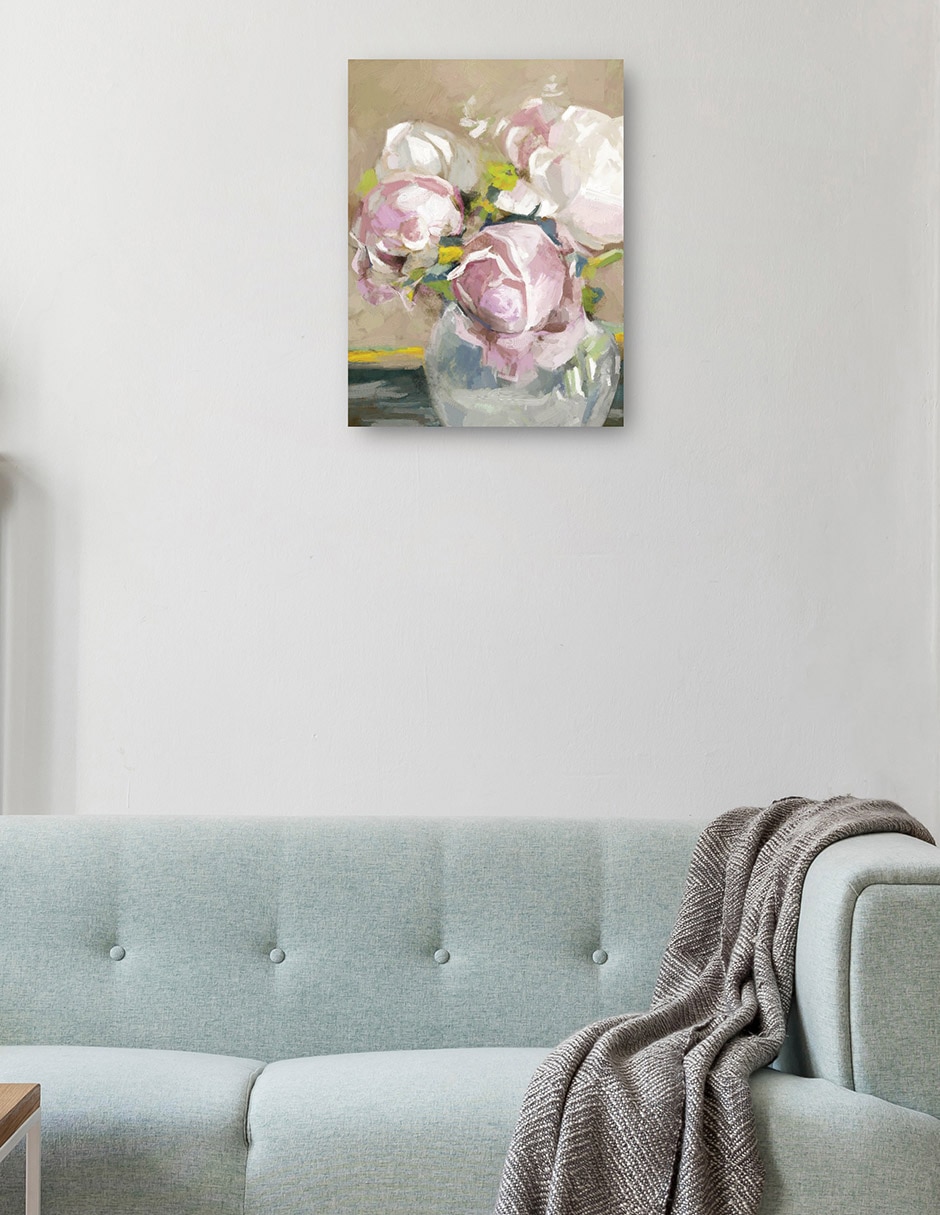 Cuadro decorativo técnica mixta Floreros 2