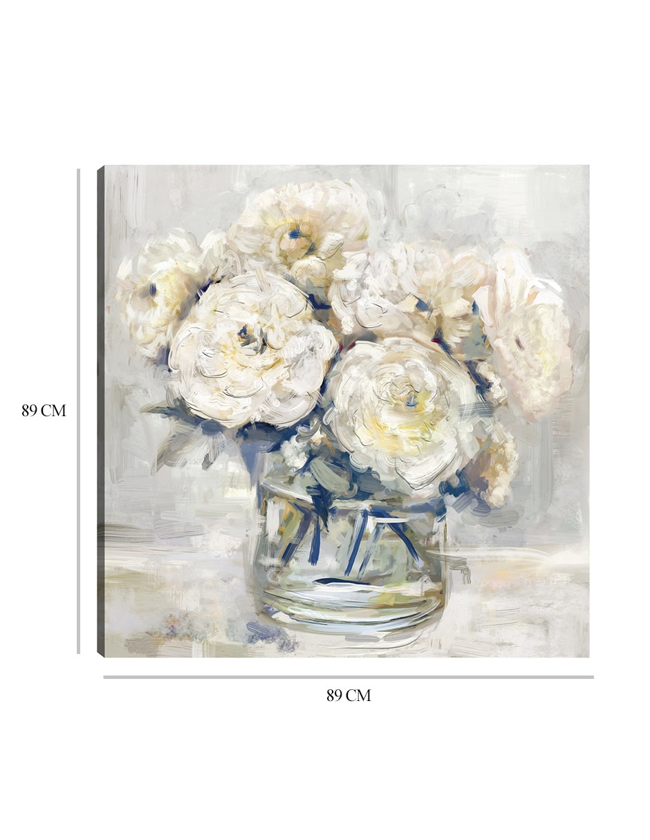 Cuadro decorativo técnica mixta Floreros 9