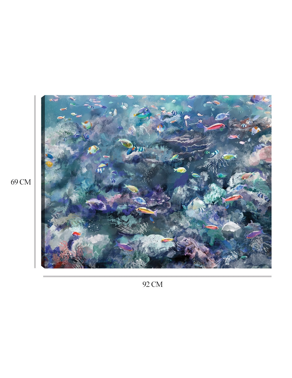 Cuadro decorativo técnica mixta Animales Marinos 2