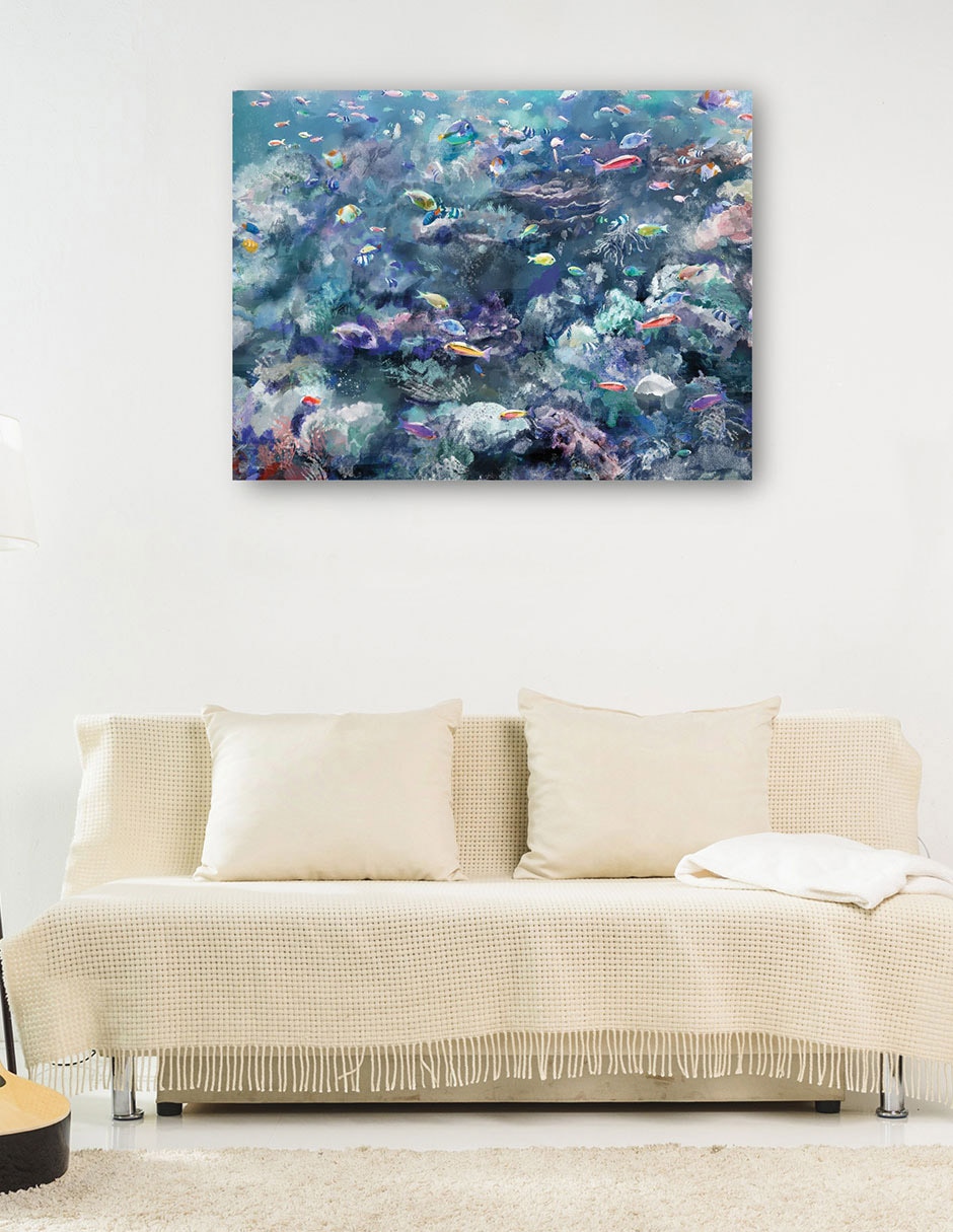 Cuadro decorativo técnica mixta Animales Marinos 6