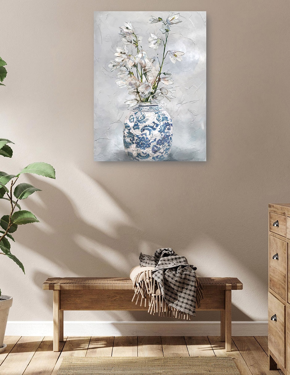 Cuadro decorativo técnica mixta Floreros 6