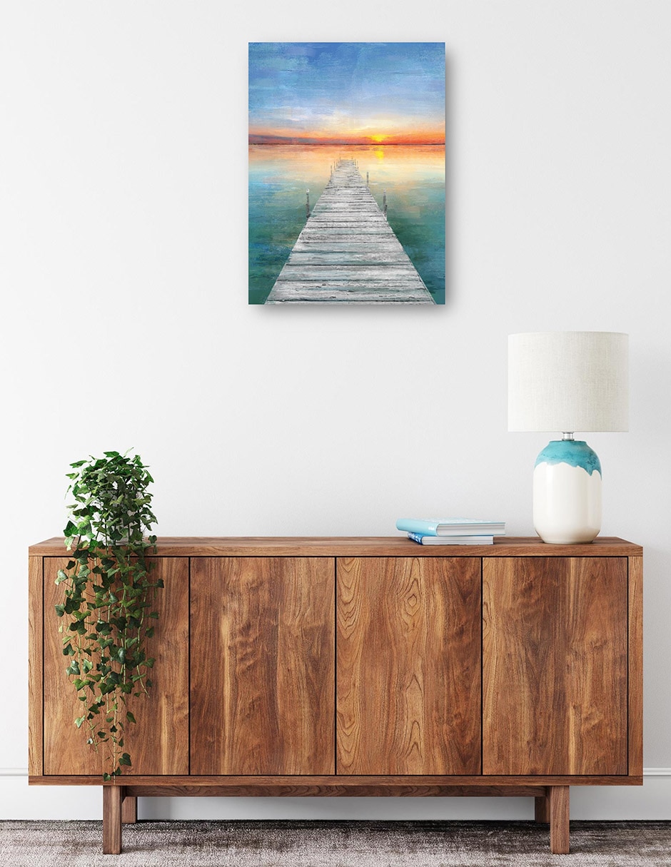 Cuadro decorativo técnica mixta Muelles 2