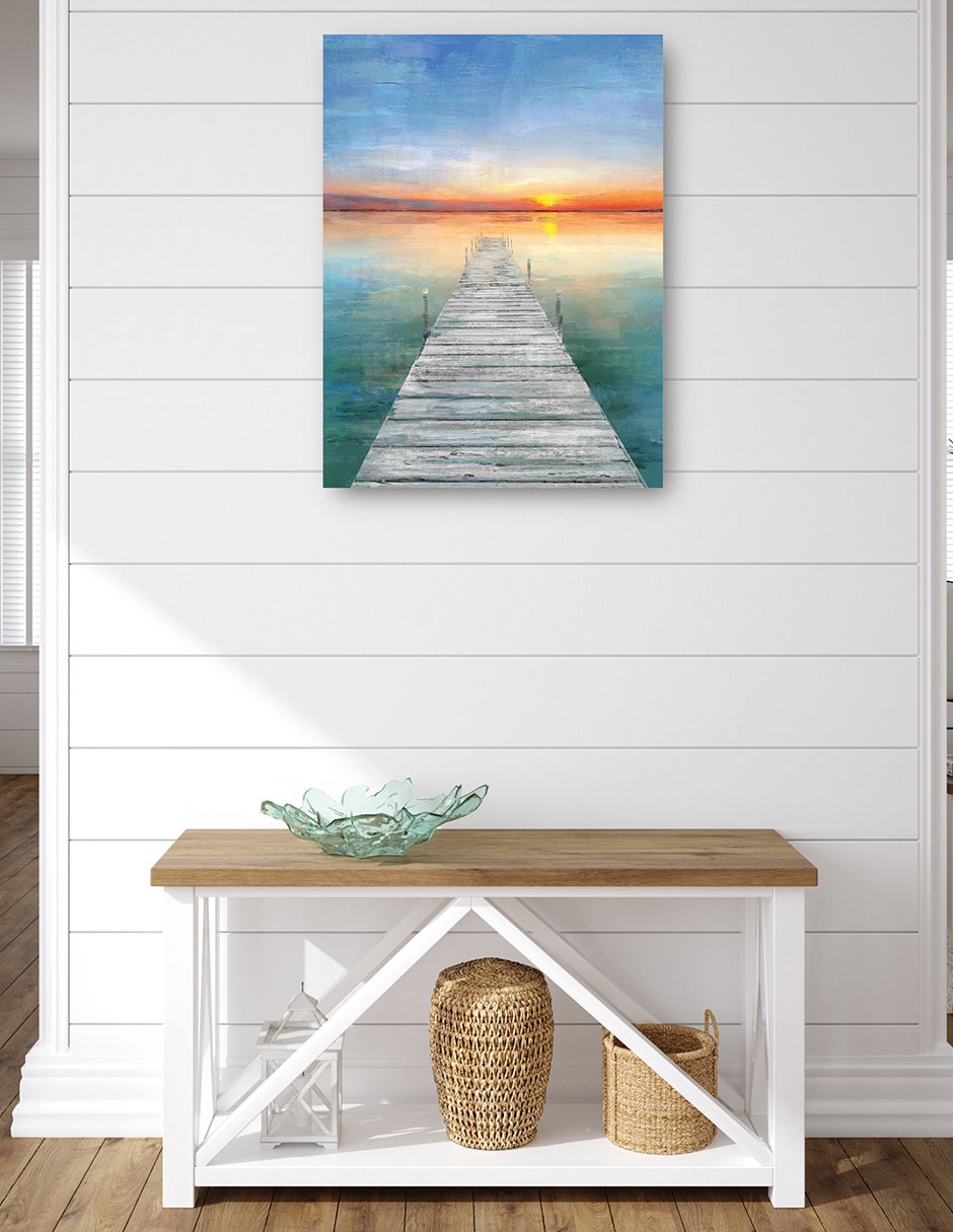 Cuadro decorativo técnica mixta Muelles 4