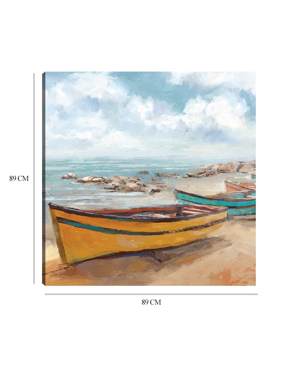 Cuadro decorativo técnica mixta Playas 2