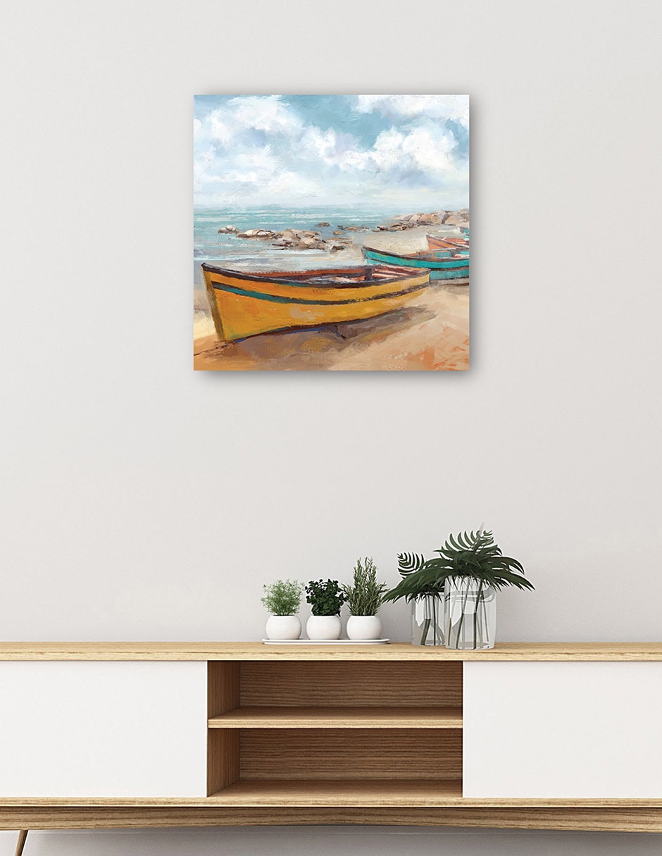 Cuadro decorativo técnica mixta Playas 5