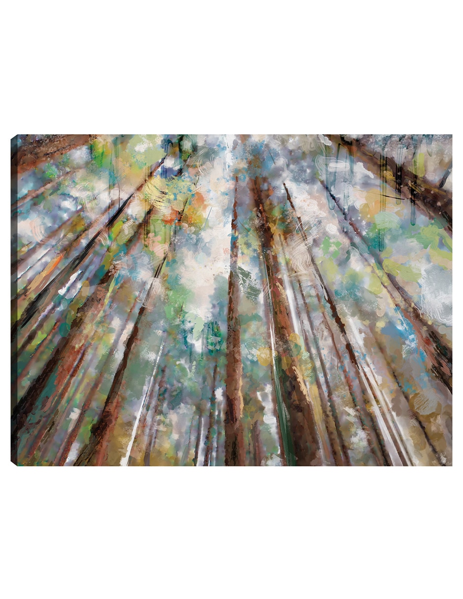 Cuadro decorativo técnica mixta Bosques