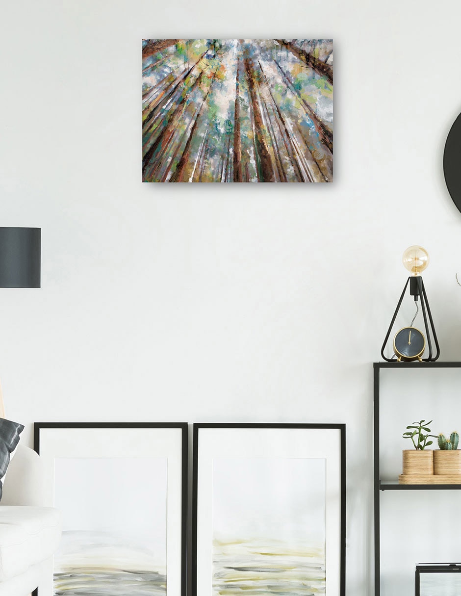Cuadro decorativo técnica mixta Bosques 4