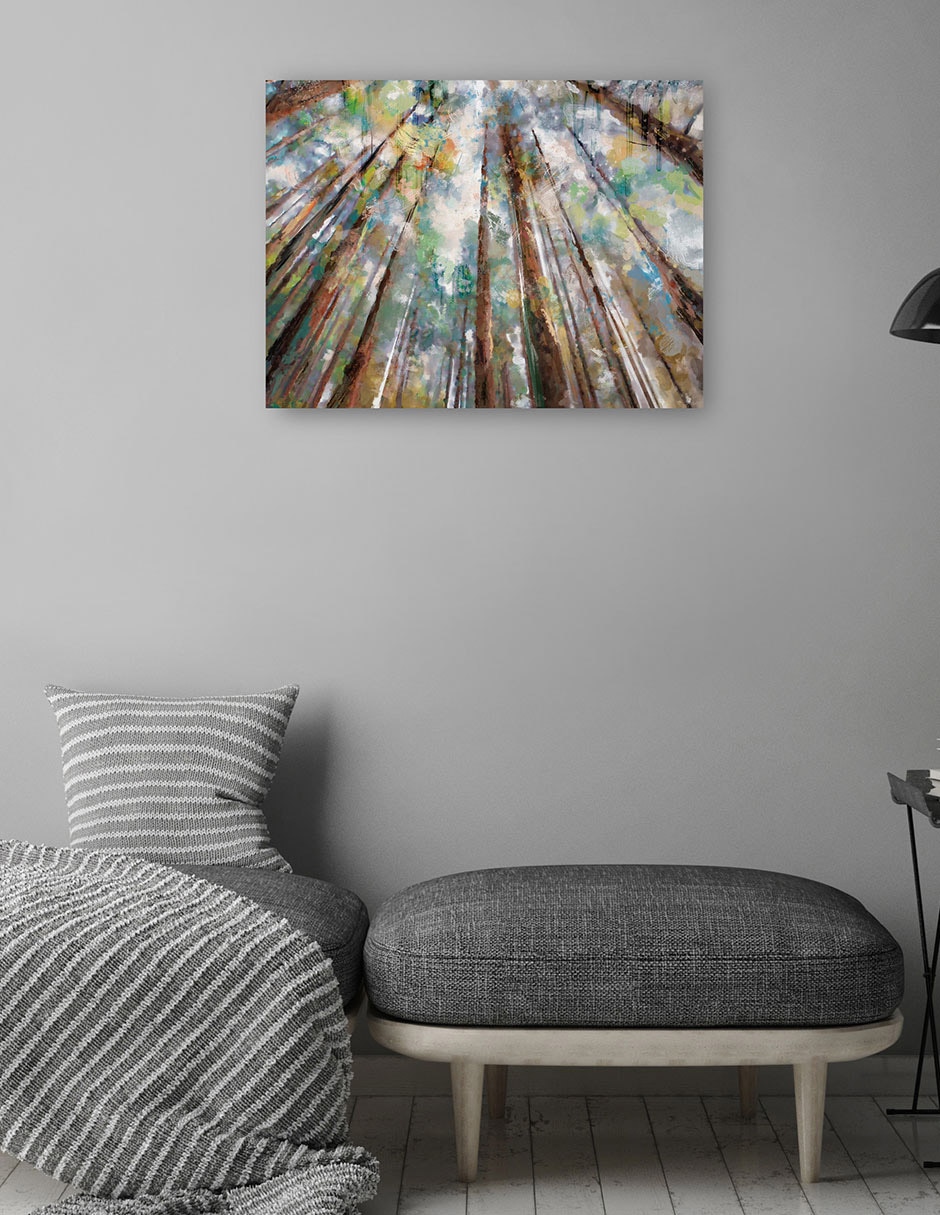Cuadro decorativo técnica mixta Bosques 5