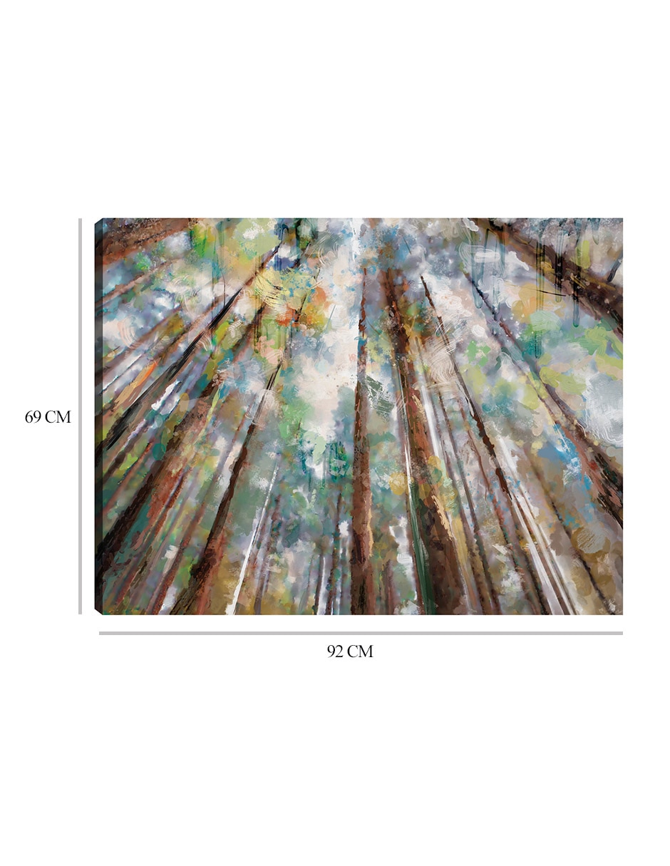 Cuadro decorativo técnica mixta Bosques 2