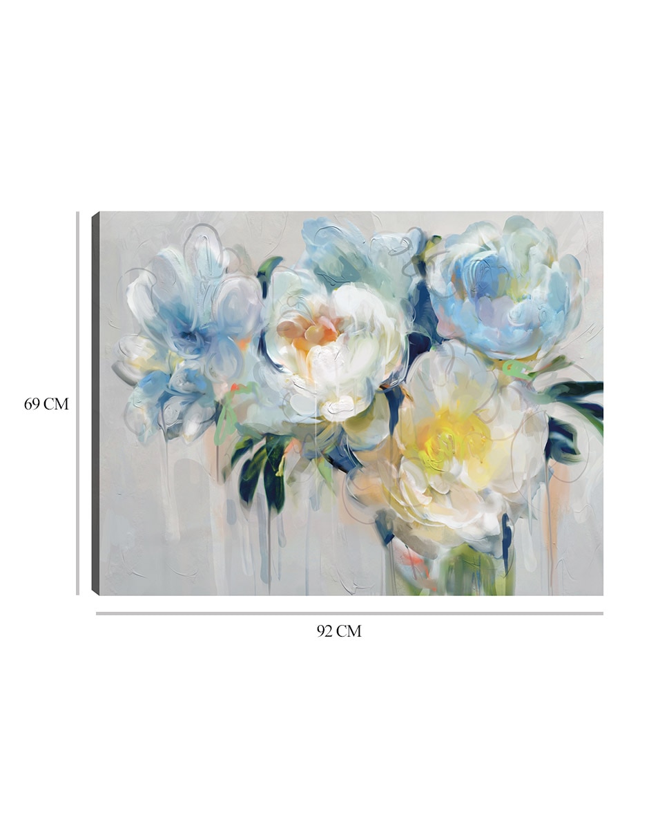 Cuadro decorativo técnica mixta Floreros 3