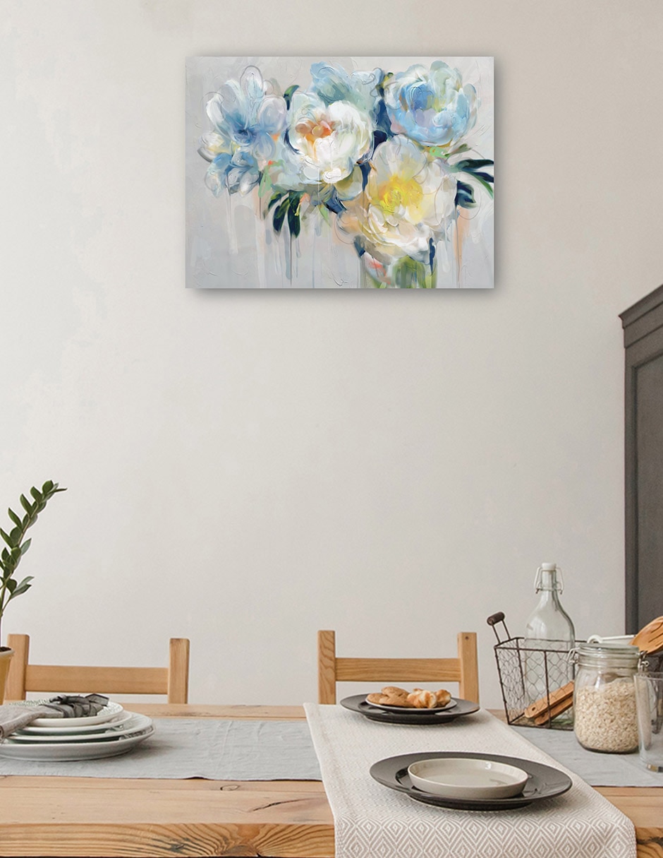 Cuadro decorativo técnica mixta Floreros 4