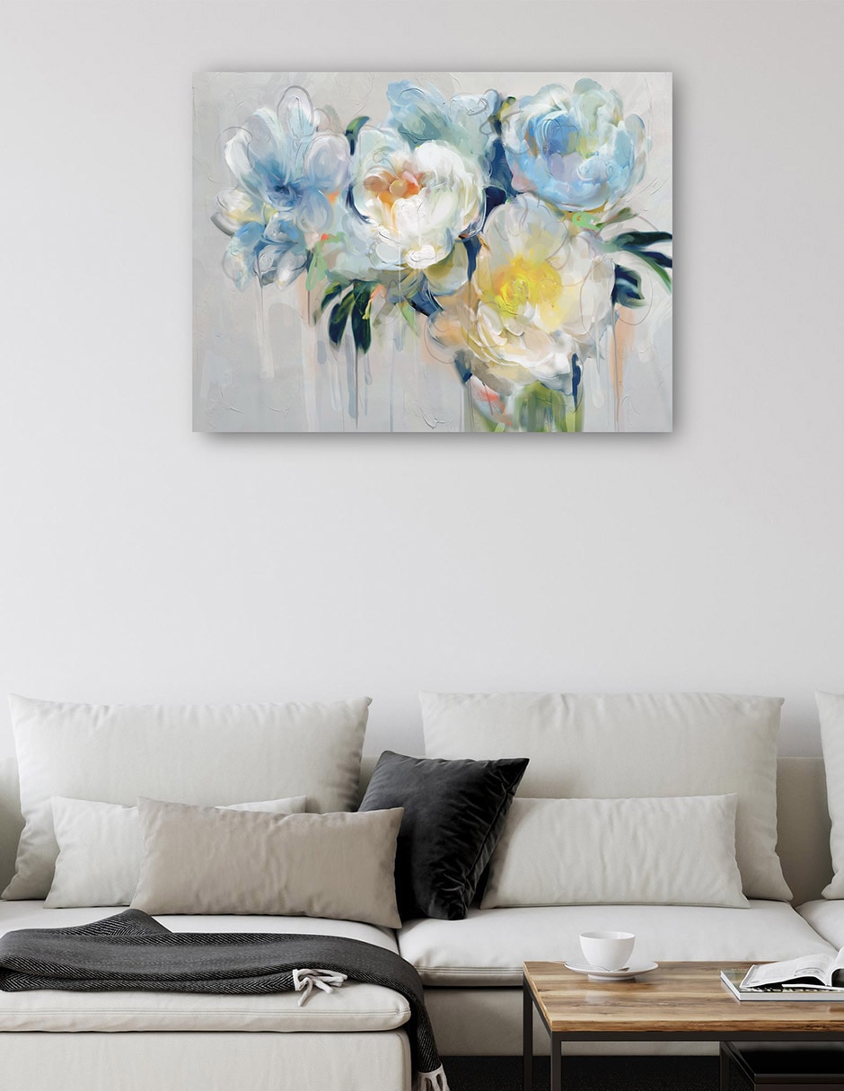 Cuadro decorativo técnica mixta Floreros 5